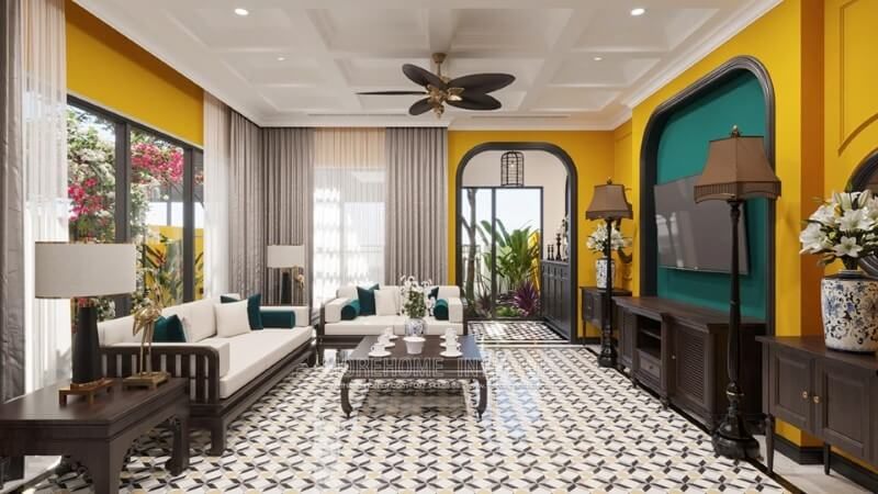 Sofa gỗ nhập khẩu cao cấp được nhập vào nhà biệt thự Gamuda - Hoàng Mai - Hà Nội.